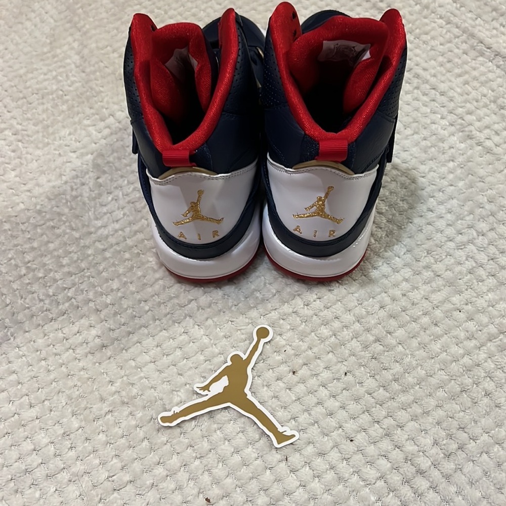 Nike Jordan Flight 45 High Blue & Red GS Sneaker CZ8768-400 - Youth Size 5 - Picture 7 of 10